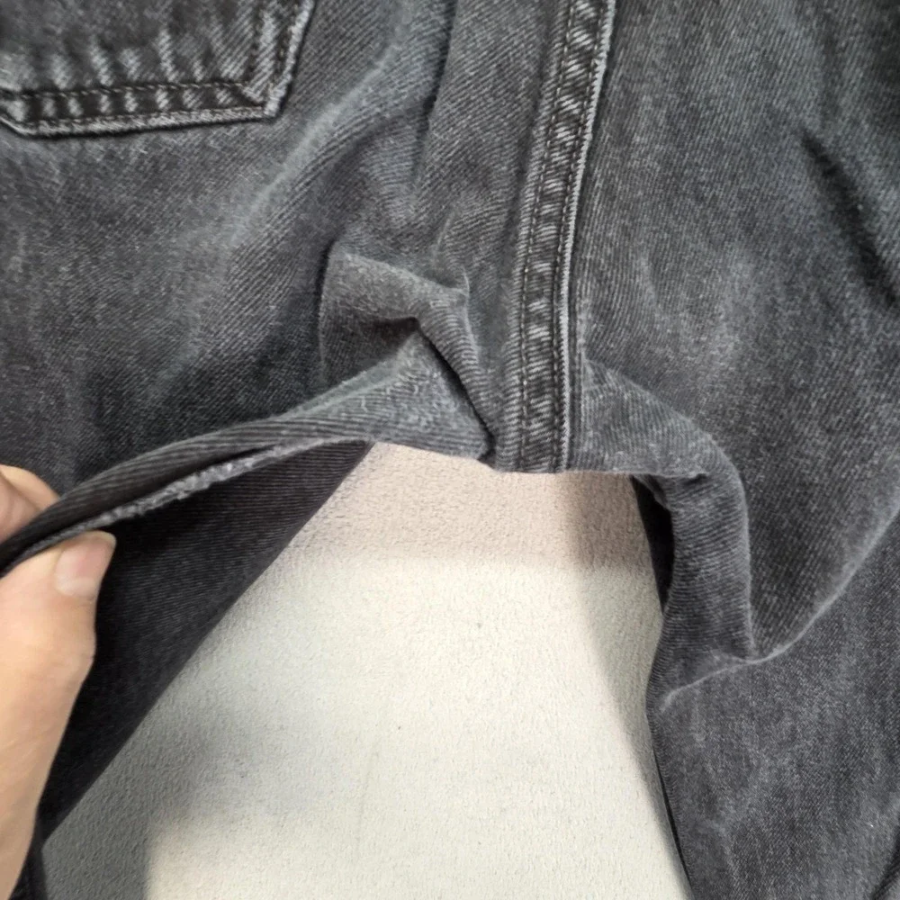 Levis 501 Jeans Mens Dark Gray Black Straight Button Fly Faded Denim Fits‎ 29x29